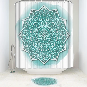 Decorative Mandala Design Watercolour Texture Waterproof Polyester Fabric Shower Curtain with Hooks Doormat Bath Mat Bathroom
Decorative Mandala Design Watercolour Texture Waterproof Polyester Fabric Shower Curtain with Hooks Doormat Bath Mat Bathroom