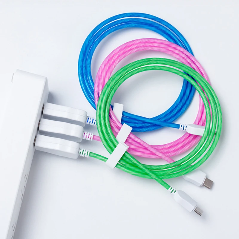 Новый светодиодный USB кабель вспышка линия передачи данных зарядное устройство