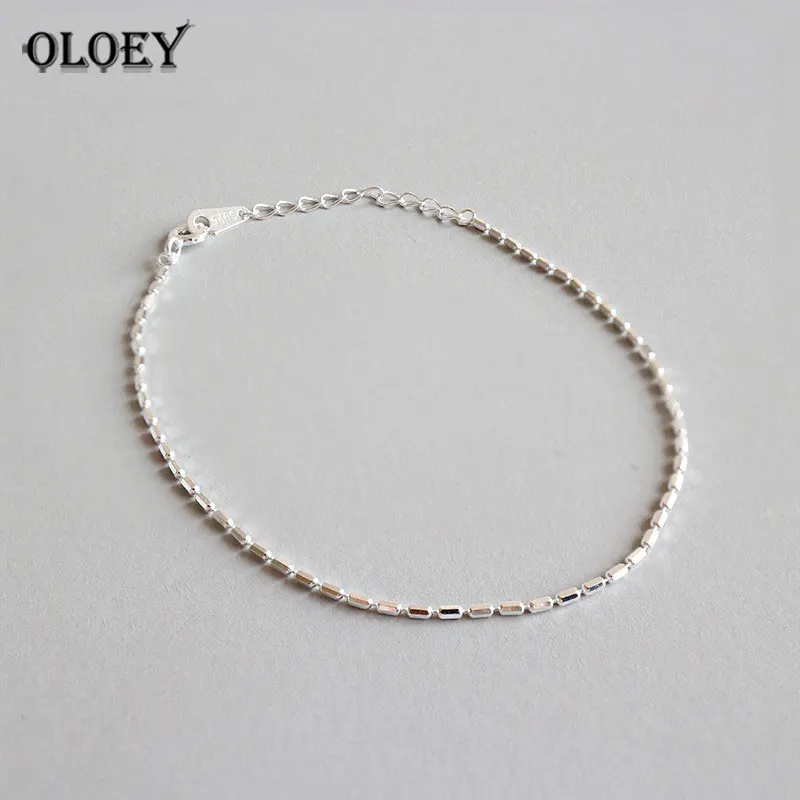 OLOEY Simple Chain Bracelets for Women Authentic 925 Sterling Silver Hand Bangle Bracelet Fine Jewelry Drop Shipping YMB027
OLOEY Simple Chain Bracelets for Women Authentic 925 Sterling Silver Hand Bangle Bracelet Fine Jewelry Drop Shipping YMB027