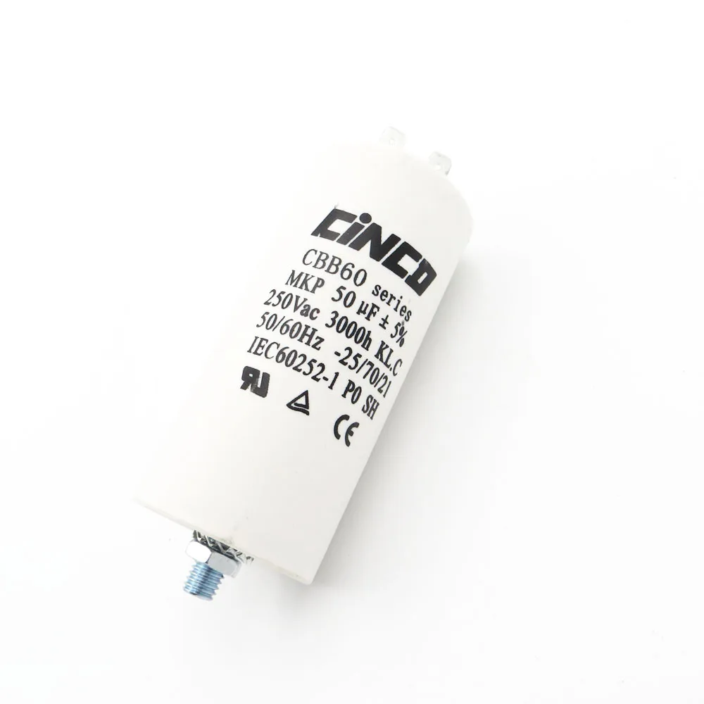 50MFD 250VAC CBB60 Motor Run Capacitors Polypropylene Film Ac 250V 220V Water Pump electrical Capasitor engine 50uf 50mf | Электроника