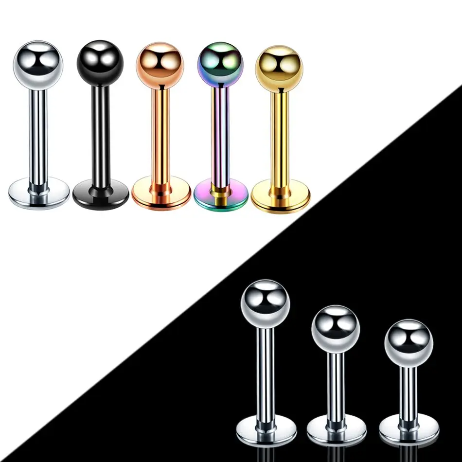 1PC Steel Labret Rings Lip Monore Piercing Mixed Colors Ear Tragus Helix Piercing Orelha Cartilage Barbell Stud Body Jewelry 16G
1PC Steel Labret Rings Lip Monore Piercing Mixed Colors Ear Tragus Helix Piercing Orelha Cartilage Barbell Stud Body Jewelry 16G