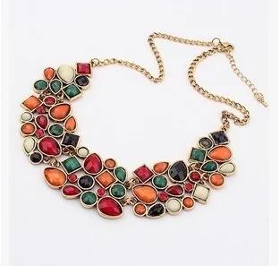 Knock New Popular Multicolor Big Pendant Clavicle Chain Necklace Women's Delicate Banquet Jewelry
Knock New Popular Multicolor Big Pendant Clavicle Chain Necklace Women's Delicate Banquet Jewelry