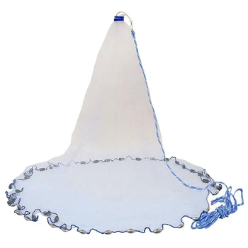 Reinforced Mesh Nylon Monofilaent Fishing Net With Sinkers Cast Net Bait Easy Throw Hand Cast 3/4 Inch Strong Nylon Mesh Sinker
Reinforced Mesh Nylon Monofilaent Fishing Net With Sinkers Cast Net Bait Easy Throw Hand Cast 3/4 Inch Strong Nylon Mesh Sinker