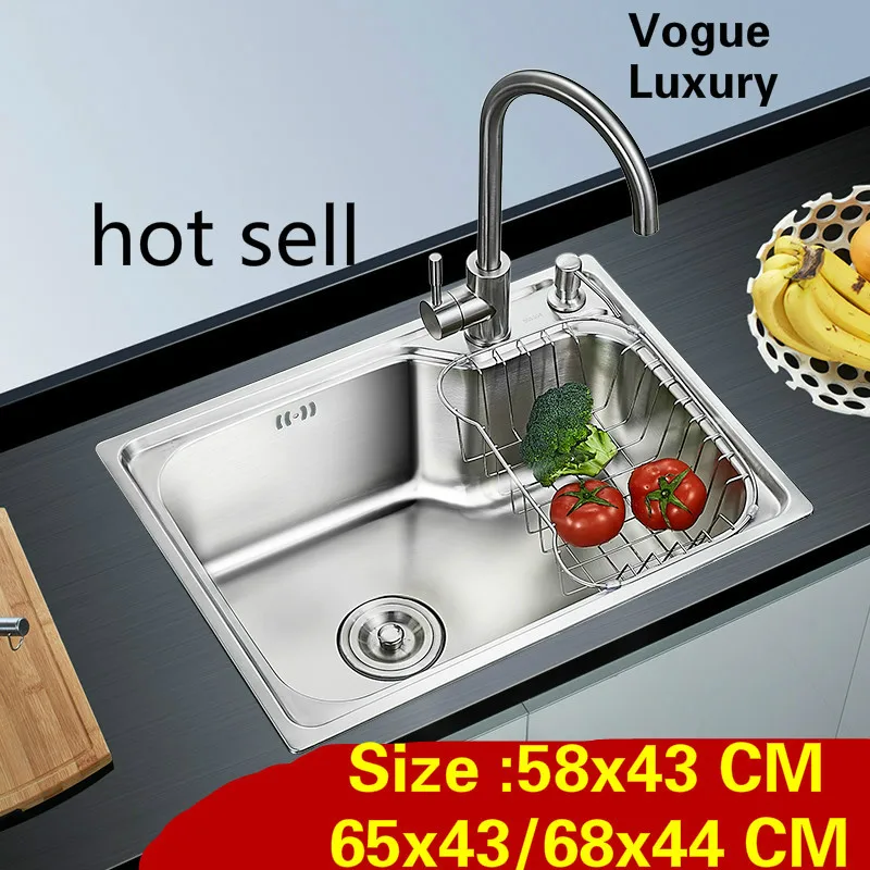 Free shipping Apartment high quality kitchen single trough sink wash vegetables 304 stainless steel 58x43/65x43/68x44 CM
Free shipping Apartment high quality kitchen single trough sink wash vegetables 304 stainless steel 58x43/65x43/68x44 CM