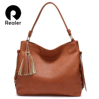 REALER women shoulder bag female handbags ladies crossbody bags PU leather fashion tassel braid designs large capacity totes
REALER women shoulder bag female handbags ladies crossbody bags PU leather fashion tassel braid designs large capacity totes