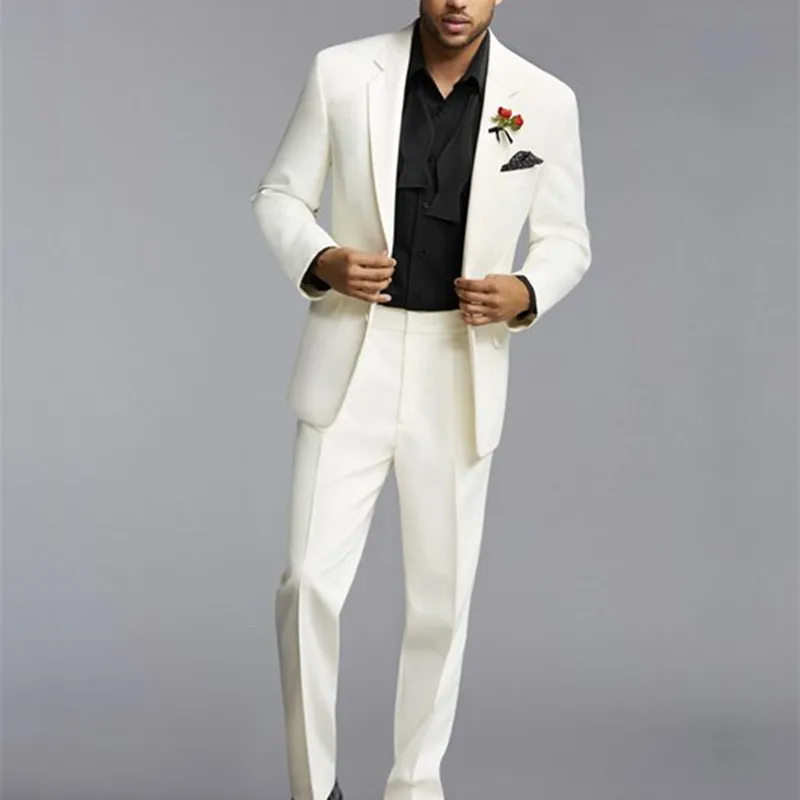 Custom Made Men Suits Groomsmen Notch Lapel Groom Tuxedos 2017 ivory Wedding Best Man groom suit (Jacket+Pants+Tie+Handkerchief)
Custom Made Men Suits Groomsmen Notch Lapel Groom Tuxedos 2017 ivory Wedding Best Man groom suit (Jacket+Pants+Tie+Handkerchief)