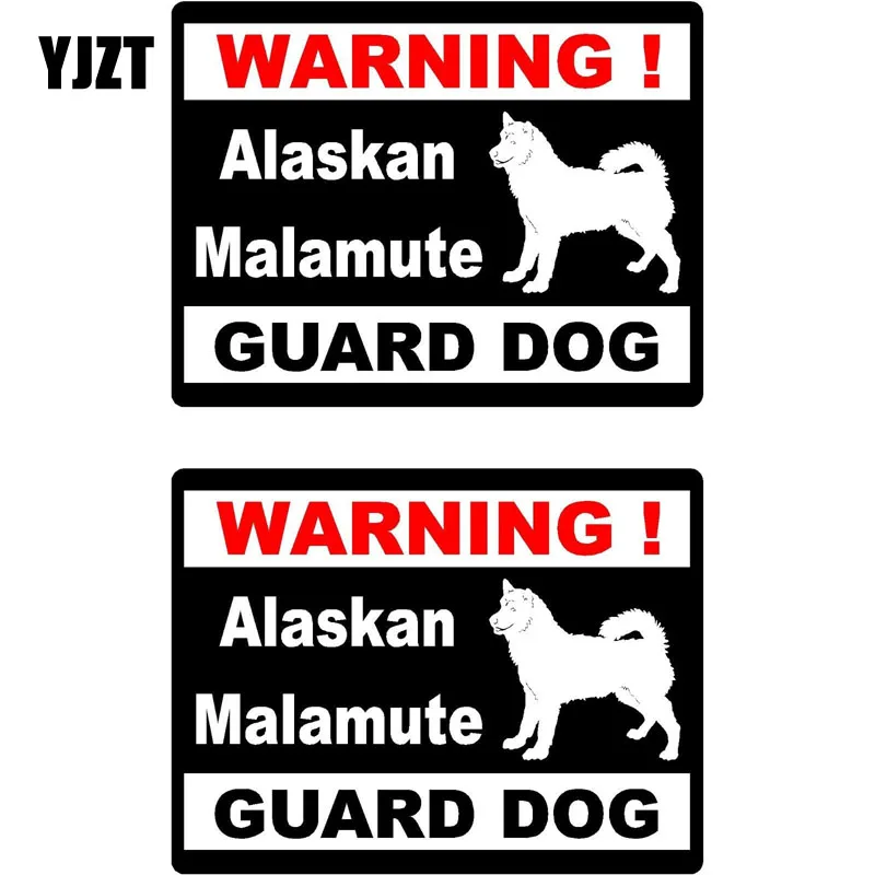 YJZT 15*11.5cm 2x Cartoon WARNING Alaskan Malamute Guard Dog Retro-reflective Decals Car Window Sticker C1-8146
YJZT 15*11.5cm 2x Cartoon WARNING Alaskan Malamute Guard Dog Retro-reflective Decals Car Window Sticker C1-8146