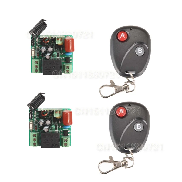 220V 1CH 10A Receiver & Transmitter RF Wireless Remote Switch Momenrary Toggle Latched Adjustable With Jumper 2PCS/LOT
220V 1CH 10A Receiver & Transmitter RF Wireless Remote Switch Momenrary Toggle Latched Adjustable With Jumper 2PCS/LOT