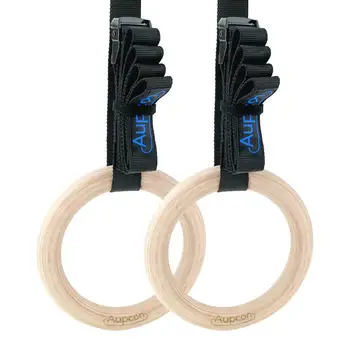AUPCON Wooden Gymnastic Rings 28/32mm For Home Gym&Cross Exercise Fitness Pull Up Muscle Ups With Adjustable Long Buckles Straps
AUPCON Wooden Gymnastic Rings 28/32mm For Home Gym&Cross Exercise Fitness Pull Up Muscle Ups With Adjustable Long Buckles Straps