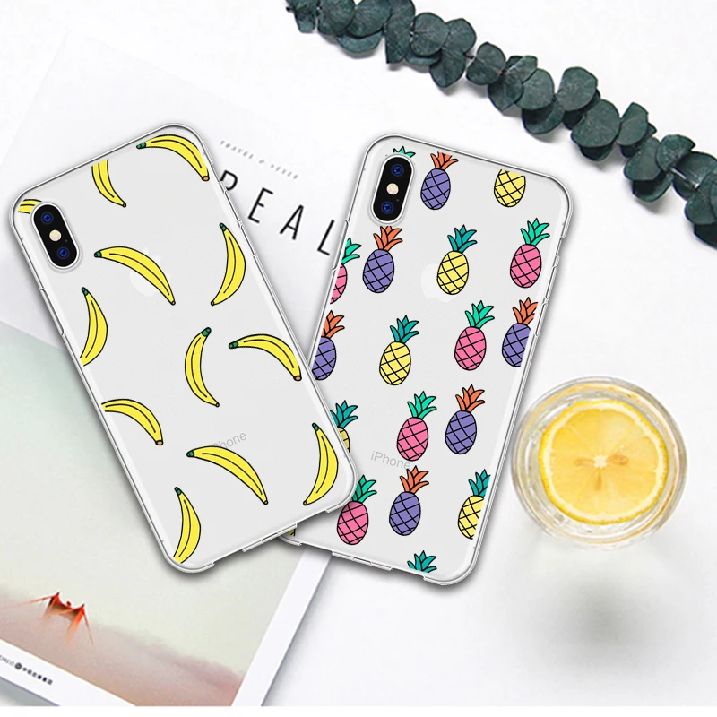 Cute Fruit Pineapple Phone Case Coque For iPhone X XR MAX Cute Banana Transparent Phone Cover For iPhone 8 7 Plus 5 6 Case
Cute Fruit Pineapple Phone Case Coque For iPhone X XR MAX Cute Banana Transparent Phone Cover For iPhone 8 7 Plus 5 6 Case