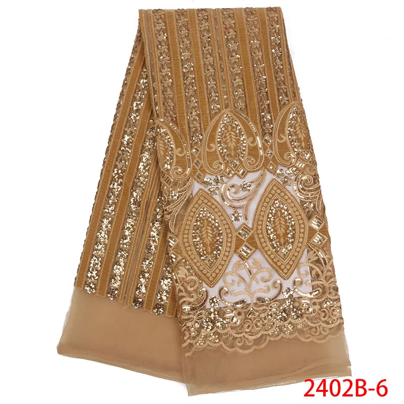 2019 Latest Nigerian Gold Lace Fabric With Sequins High Quaity Lace For Party Dress African French Tulle Lace 5yards NA2402B-2
2019 Latest Nigerian Gold Lace Fabric With Sequins High Quaity Lace For Party Dress African French Tulle Lace 5yards NA2402B-2