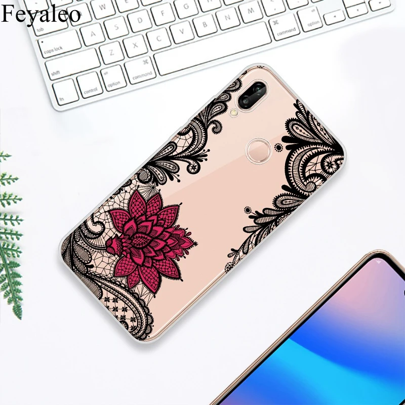 Цветочный кружевной чехол для Huawei P10 P20 P8 P9 Lite 2017 Nova 2i P Smart Mate 10 Honor 8 9 6X 6C 7C 7A Pro Y5 Y6 2018