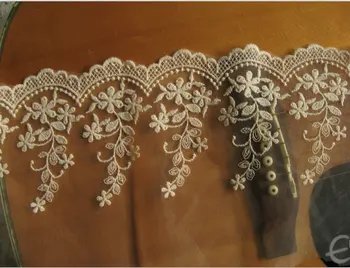 Ivory Bridal Lace Trim with Embroidered Florals Gauze Lace Fabrics For Wedding Veil 10 yards
Ivory Bridal Lace Trim with Embroidered Florals Gauze Lace Fabrics For Wedding Veil 10 yards
