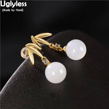 Uglyless Panda's Favorite Bamboo Earrings for Women Real 925 Sterling Silver Bamboo Leaf Earrings Gold Natural Jade Ball Brincos
Uglyless Panda's Favorite Bamboo Earrings for Women Real 925 Sterling Silver Bamboo Leaf Earrings Gold Natural Jade Ball Brincos