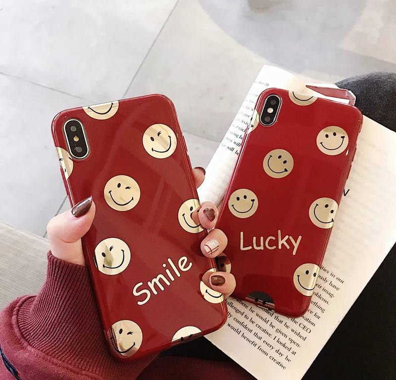 For Mirror gilded smiley face xs max Apple X mobile phone case iphone8/7plus/6s/XR red soft cover
For Mirror gilded smiley face xs max Apple X mobile phone case iphone8/7plus/6s/XR red soft cover