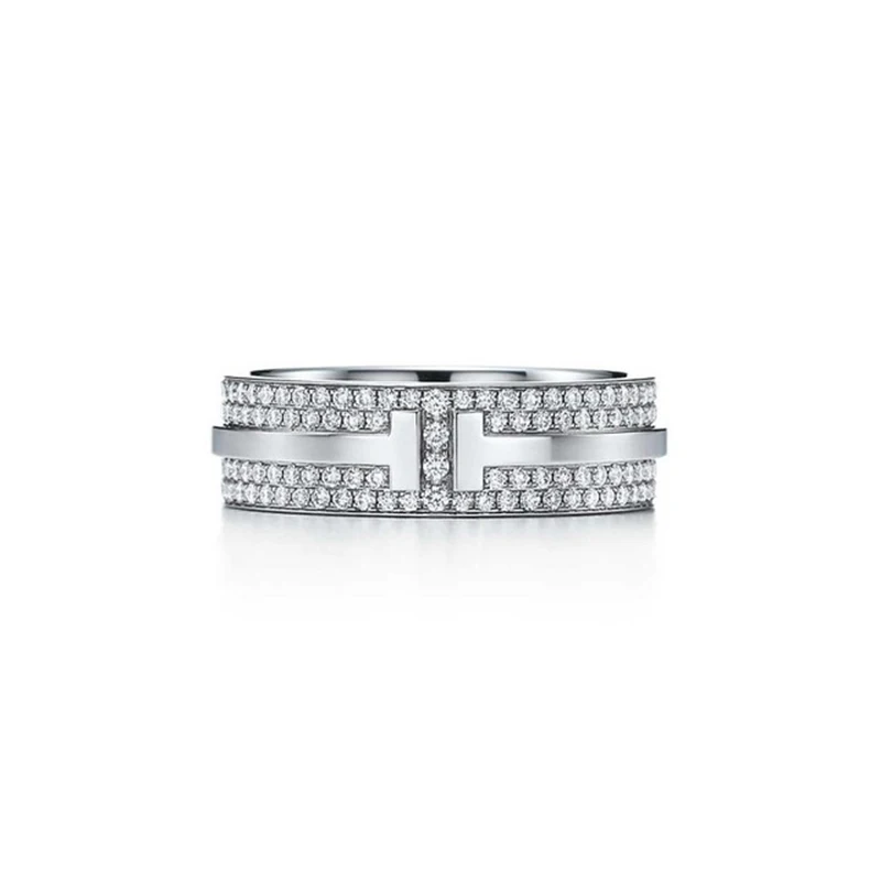 DERMSPE 100% 925 Sterling Silver TIFF New Big Jewelry Custom T-New Couple Ring White Gold Color Rings Anniversary Gifts
DERMSPE 100% 925 Sterling Silver TIFF New Big Jewelry Custom T-New Couple Ring White Gold Color Rings Anniversary Gifts