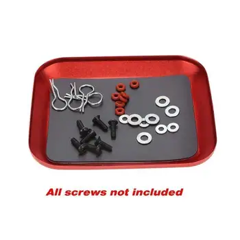 Magnetic Screw Tray Plate Aluminium Alloy Screw Storage Tray for RC Car Truck RC Model Electronics Phone Repair Hand Tool