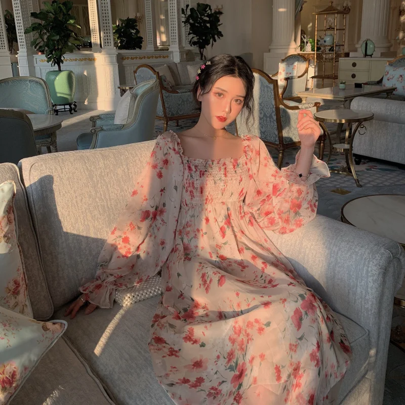square collar long dresses print Women's Clothing vintage empire Slim fit loose chiffon woman dress temperament fashion new
square collar long dresses print Women's Clothing vintage empire Slim fit loose chiffon woman dress temperament fashion new
