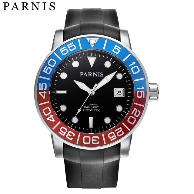 Parnis Automatic Watch Men Mechanical Watch 42mm Red Blue Bezel Luminous Sport Clock Waterproof Male Fitness Watch relojes
Parnis Automatic Watch Men Mechanical Watch 42mm Red Blue Bezel Luminous Sport Clock Waterproof Male Fitness Watch relojes
