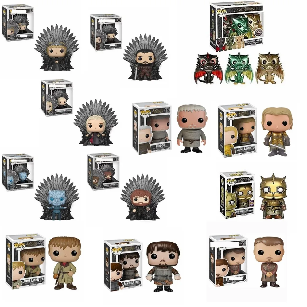FUNKO POP NEW Game of Thrones SAMWELL TARLY THE MOUNTAIN JON SNOW HODOR FigureToys Collection model toy for children
FUNKO POP NEW Game of Thrones SAMWELL TARLY THE MOUNTAIN JON SNOW HODOR FigureToys Collection model toy for children