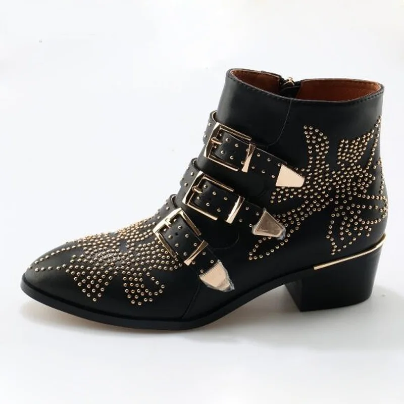 Rivets Patch Floral Ankle Boot Leather Buckle Straps Thick Heels Stud Ankle Boots Ladies Motorcycle Woman Riding Boots Size 10
Rivets Patch Floral Ankle Boot Leather Buckle Straps Thick Heels Stud Ankle Boots Ladies Motorcycle Woman Riding Boots Size 10