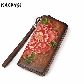 Handmade Long Retro Women Purse Tanned Leather Embossing Brush Color Cowhide Lady Wallet Popular Day Clutches Wristlets Hot Sale
Handmade Long Retro Women Purse Tanned Leather Embossing Brush Color Cowhide Lady Wallet Popular Day Clutches Wristlets Hot Sale