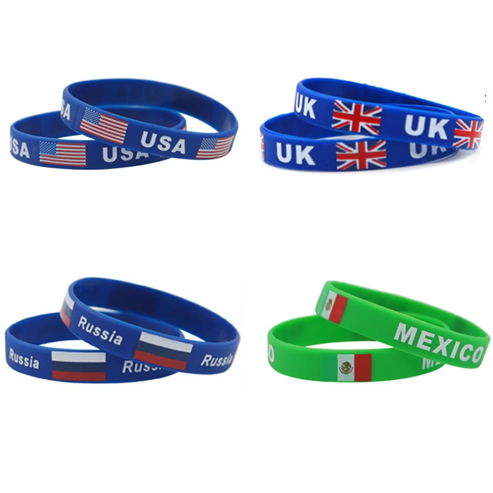 2018 World Flag Wristband Souvenir Men Football Fans Sport Silicone Bracelet ID Elastic Wrist Strap Gift free shipping
2018 World Flag Wristband Souvenir Men Football Fans Sport Silicone Bracelet ID Elastic Wrist Strap Gift free shipping