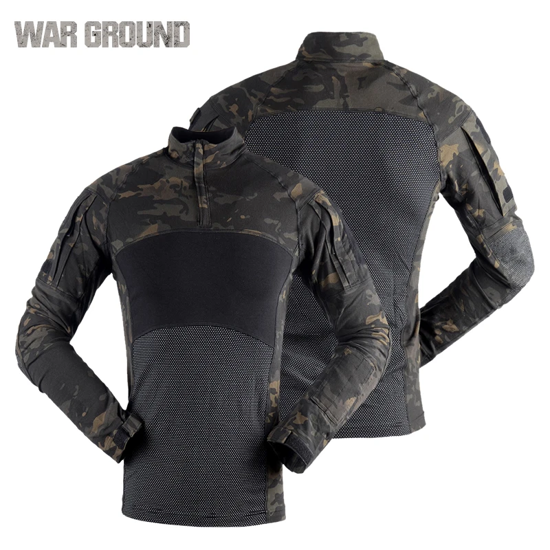 Tactical shirt camouflage T - shirt breathable sweat absorbent cotton outdoor sports fans wear assault long sleeves
Tactical shirt camouflage T - shirt breathable sweat absorbent cotton outdoor sports fans wear assault long sleeves
