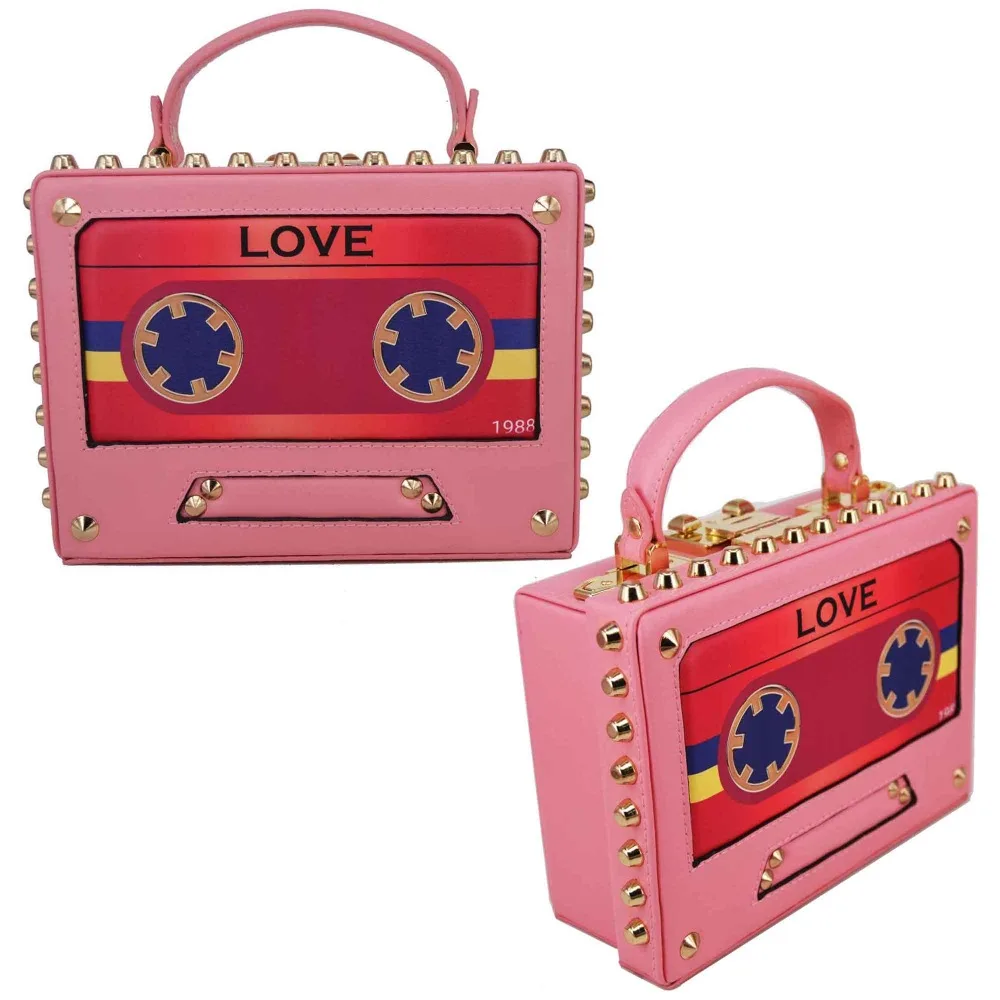 Newest Rivet Pink Women Strap Shoulder Bags Radio Designer Box Flap Ladies Handbags Female Totes Messenger Bags
Newest Rivet Pink Women Strap Shoulder Bags Radio Designer Box Flap Ladies Handbags Female Totes Messenger Bags