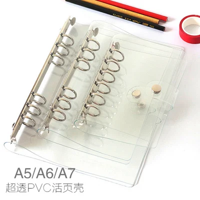 A7 A6 A5 Transparent Loose Leaf Binder Notebook Inner Core Cover Note Book Bullet Journal Planner office Stationery Supplies
A7 A6 A5 Transparent Loose Leaf Binder Notebook Inner Core Cover Note Book Bullet Journal Planner office Stationery Supplies