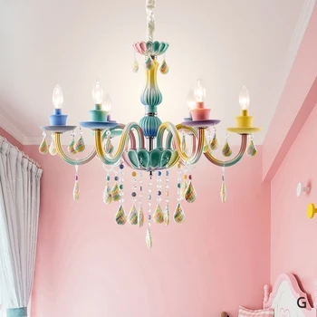 European Creative Rainbow Crystal Chandelier Restaurant Princess Girl Children Bedroom Lamp Living Room E14 LED Candle Light
European Creative Rainbow Crystal Chandelier Restaurant Princess Girl Children Bedroom Lamp Living Room E14 LED Candle Light