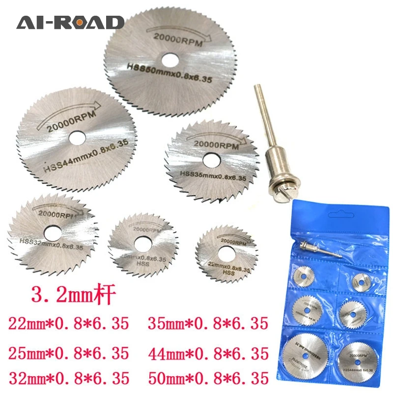7pcs A Set Metal HSS Circular Saw Blade High Speed Steel Woodworking Cutting Discs For Dremel Rotary Tool Durable Quality
7pcs A Set Metal HSS Circular Saw Blade High Speed Steel Woodworking Cutting Discs For Dremel Rotary Tool Durable Quality