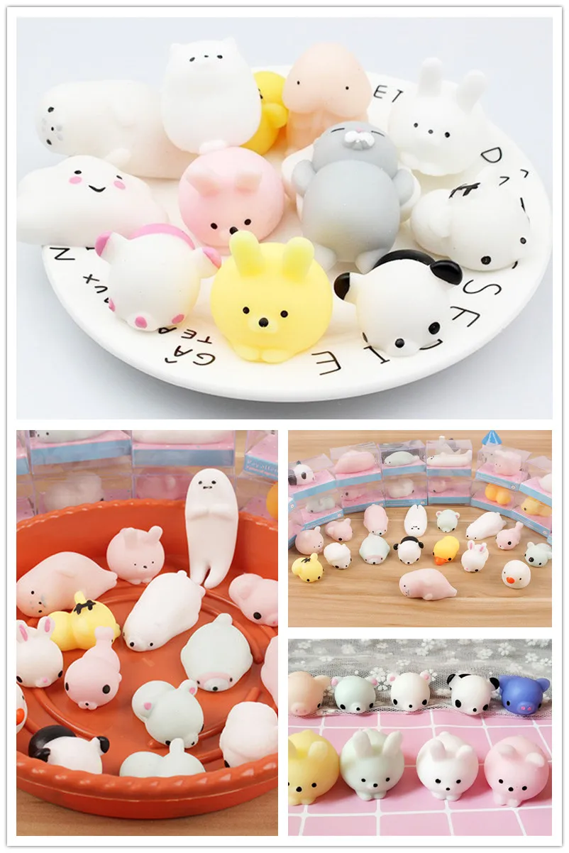 New 16 Pcs Mini Cute Mochi Animals 11