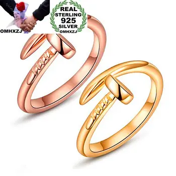 OMHXZJ Wholesale Personality Fashion OL Woman Girl Gift Nail Open S925 Sterling Silver 18KT Yellow Rose White Gold Ring RN230
OMHXZJ Wholesale Personality Fashion OL Woman Girl Gift Nail Open S925 Sterling Silver 18KT Yellow Rose White Gold Ring RN230