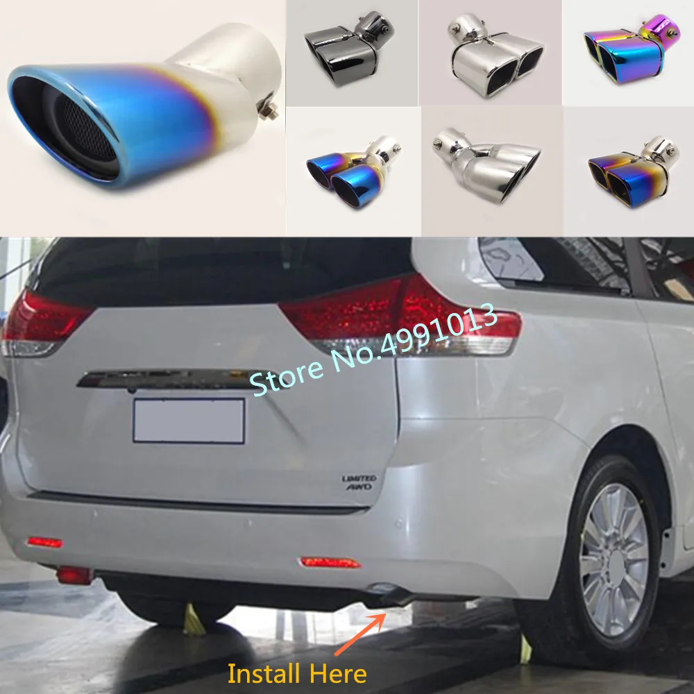 For Toyota Sienna 2010 2011 2012-2017 2018 car cover muffler rear back end pipe dedicate exhaust tip tail outlet ornament vent
For Toyota Sienna 2010 2011 2012-2017 2018 car cover muffler rear back end pipe dedicate exhaust tip tail outlet ornament vent