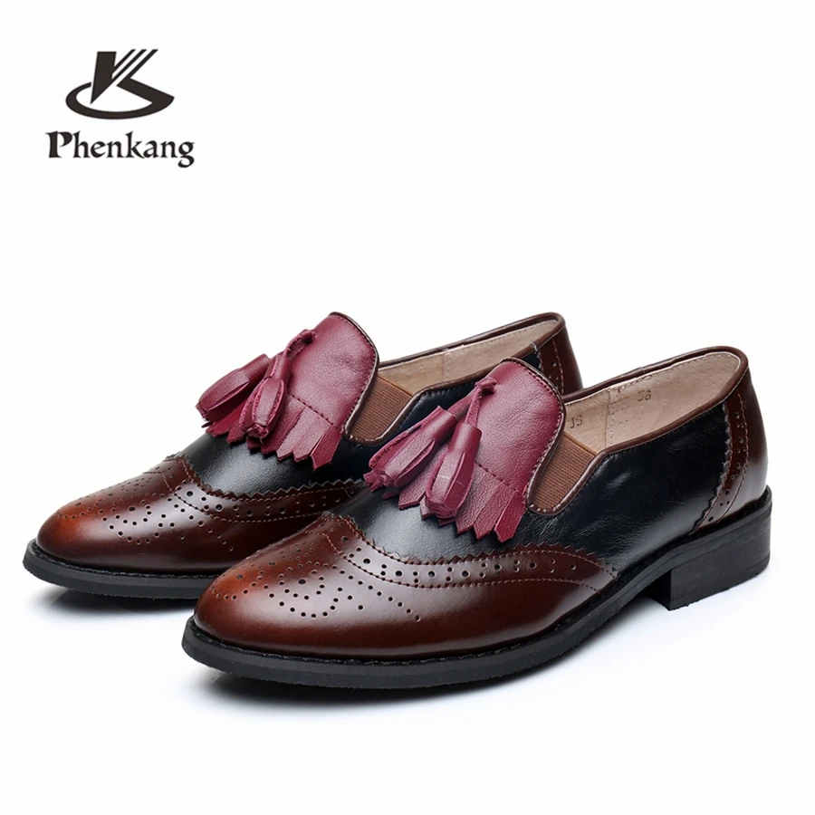 Genuine cow leather brogue casual designer vintage lady flats shoes handmade oxford shoes for women brown white with fur 2019
Genuine cow leather brogue casual designer vintage lady flats shoes handmade oxford shoes for women brown white with fur 2019
