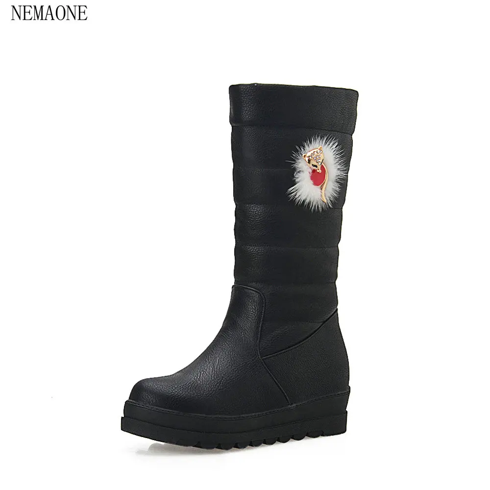 NEMAONE Beige Winter Shoes Round Toe Women knee Boots Casual Height Increasing High Heel Women Snow Boots Size 34-43
NEMAONE Beige Winter Shoes Round Toe Women knee Boots Casual Height Increasing High Heel Women Snow Boots Size 34-43