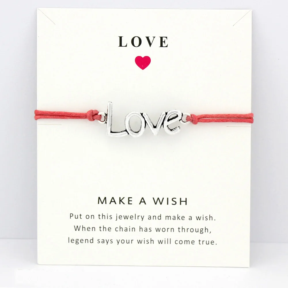 Love Double Hearts Love Antique Silver Charm Card Bracelets Navy Coral Wax Cords Women Men Girl Boy Jewelry Christmas Gift
Love Double Hearts Love Antique Silver Charm Card Bracelets Navy Coral Wax Cords Women Men Girl Boy Jewelry Christmas Gift