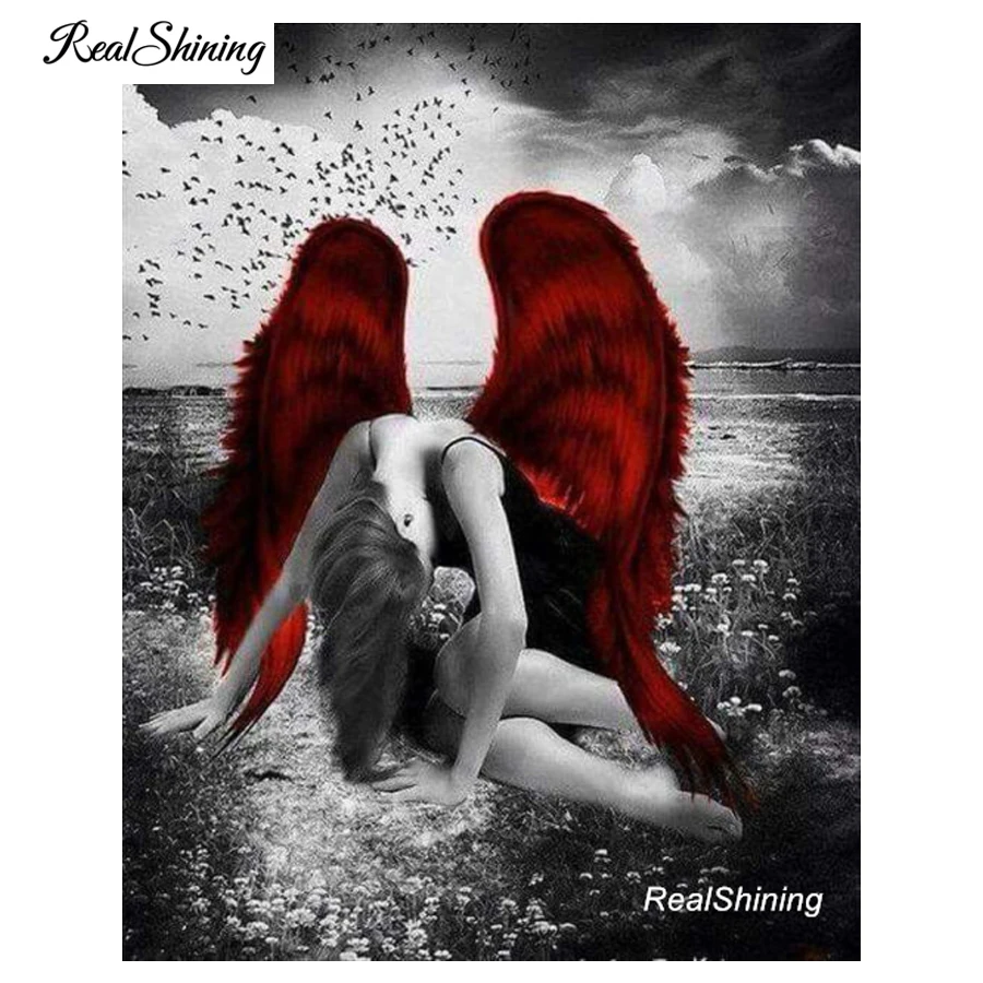 REALSHINING 5d Diy Diamond Painting Full Square Rhinestones Cross Stitch Embroidery Kit Fallen Angel Mosaic Needlework DM618
REALSHINING 5d Diy Diamond Painting Full Square Rhinestones Cross Stitch Embroidery Kit Fallen Angel Mosaic Needlework DM618