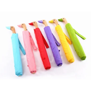 Yesello Cute Wood Duck Handle Craft Rain and Parasol Windproof Dual-folding Paraguas Umbrella for Women Men Kid
Yesello Cute Wood Duck Handle Craft Rain and Parasol Windproof Dual-folding Paraguas Umbrella for Women Men Kid