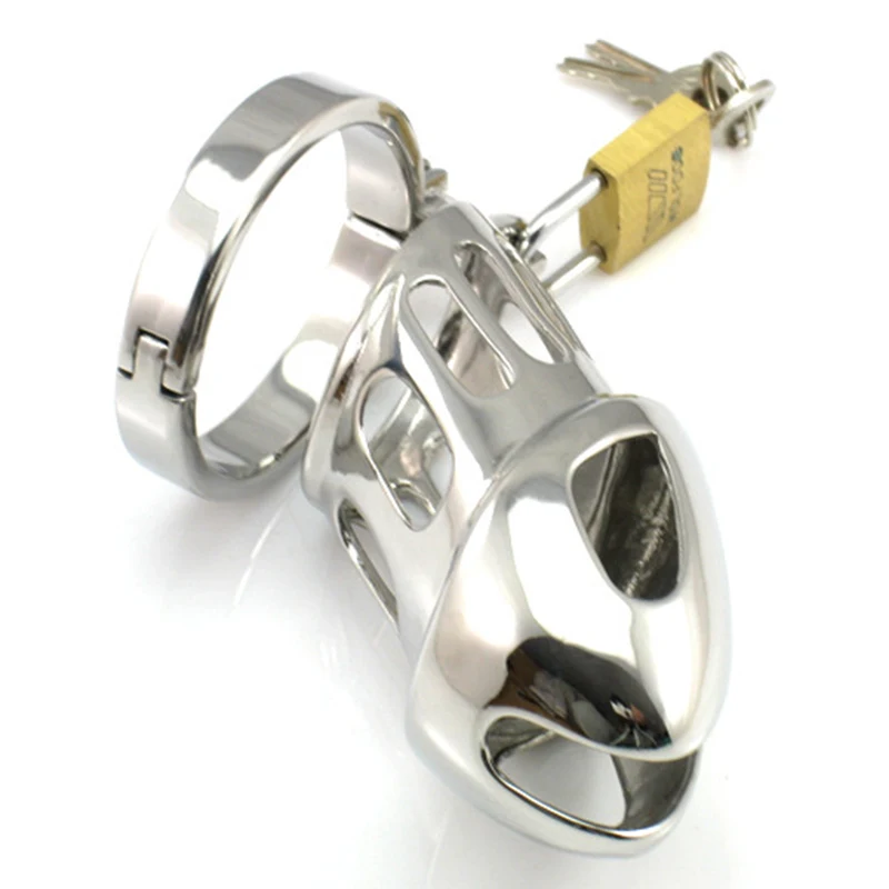 Sex Shop Stainless Steel Male Chastity Cages Virginity Lock Chastity Belt Penis Ring Cock Ring Sex Machine Cockring Sex Products