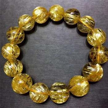 Top Quality 15mm Natural Gold Hair Rutilated Quartz Bracelet Crystal Round Beads Stretch Wealthy Lucky Gift AAAAA Certificate
Top Quality 15mm Natural Gold Hair Rutilated Quartz Bracelet Crystal Round Beads Stretch Wealthy Lucky Gift AAAAA Certificate