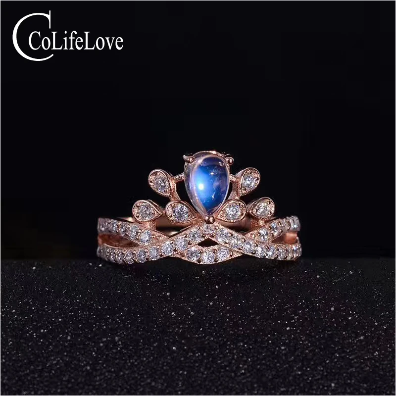 CoLife Jewelry 925 Silver Crown Ring with Moonstone 4mm*6mm Natural Moonstone Silver Ring Sterling Silver Moonstone Jewelry
CoLife Jewelry 925 Silver Crown Ring with Moonstone 4mm*6mm Natural Moonstone Silver Ring Sterling Silver Moonstone Jewelry