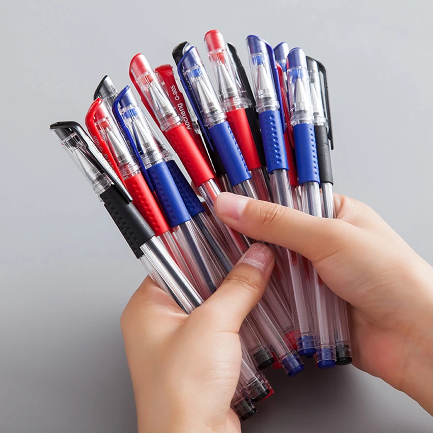 3 PCS/Lot Students Gel Pen, 0.5mm Refill, Black/ Red/ Blue Ink, Gel Pens for Writing, Signing, Exam Office School Supplies
3 PCS/Lot Students Gel Pen, 0.5mm Refill, Black/ Red/ Blue Ink, Gel Pens for Writing, Signing, Exam Office School Supplies