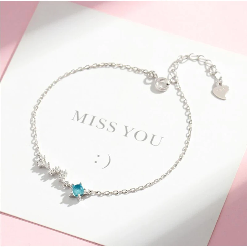 925 sterling silver blue star gemstone bracelet aquamarine for women fashion jewelry for party Engagement Anniversary
925 sterling silver blue star gemstone bracelet aquamarine for women fashion jewelry for party Engagement Anniversary