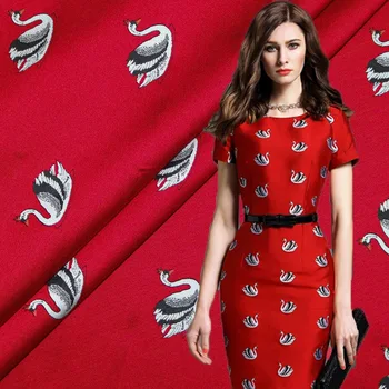 Europe and the United States crisp little swan dress skirt jacquard fabric summer spring and autumn fashion clothing fabrics
Europe and the United States crisp little swan dress skirt jacquard fabric summer spring and autumn fashion clothing fabrics