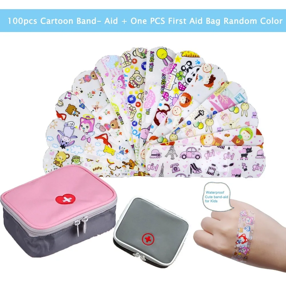 2018 Band Aid Hemostasis Adhesive Bandages First Aid Emergency Kit + 100PCS Waterproof Breathable Cartoon free shipping
2018 Band Aid Hemostasis Adhesive Bandages First Aid Emergency Kit + 100PCS Waterproof Breathable Cartoon free shipping