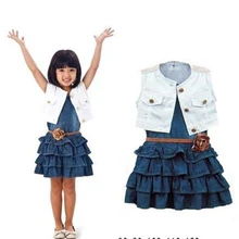UNIKIDS/Детские платья для маленьких девочек джинсовое платье с
