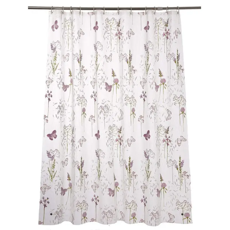 Mildew Resistant Anti-Bacterial PEVA Shower Curtain Printed Purple Flower Non Toxic, Eco-Friendly, No Chemical Odor, Rust Proo
Mildew Resistant Anti-Bacterial PEVA Shower Curtain Printed Purple Flower Non Toxic, Eco-Friendly, No Chemical Odor, Rust Proo