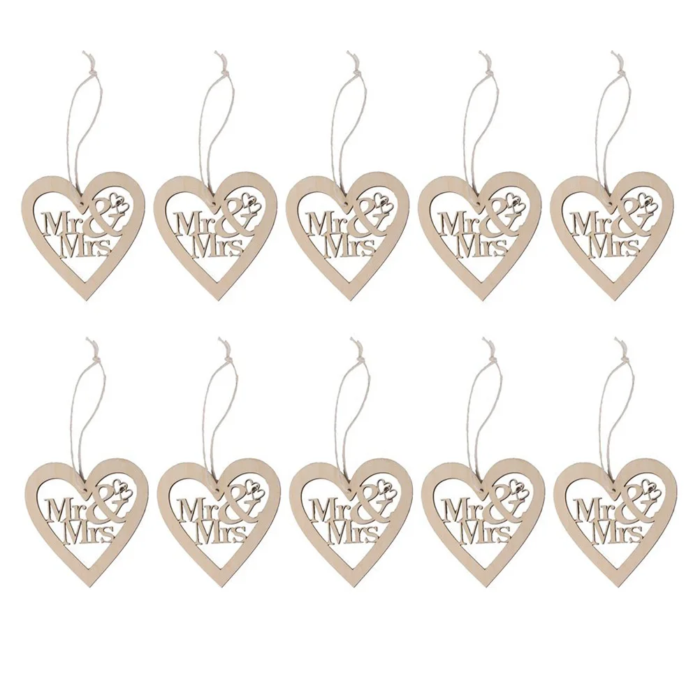 10pcs Heart Shaped Mr And Mrs Wooden Hanging Ornament With String Embellishment DIY Craft Wedding Easter Christmas Hanging Decor
10pcs Heart Shaped Mr And Mrs Wooden Hanging Ornament With String Embellishment DIY Craft Wedding Easter Christmas Hanging Decor